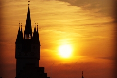 Stadtturm Straubing im Sonnenuntergang