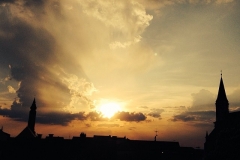 Traumhafter Sonnenuntergang über Straubing