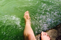 Ganz schön frisch am Eisbach!